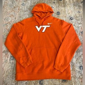 Nike Virginia Tech Hokies VT Orange Hoodie Sweatshirt Pullover Collegiate M